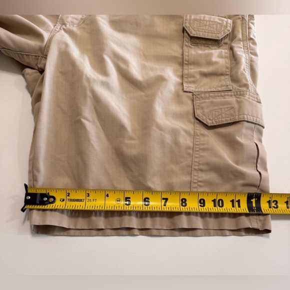 5.11 Tactical Mens Shorts Size 40 - 10 Inch Inseam Pro Cargo Ripstop Khaki Tan - Picture 11 of 11